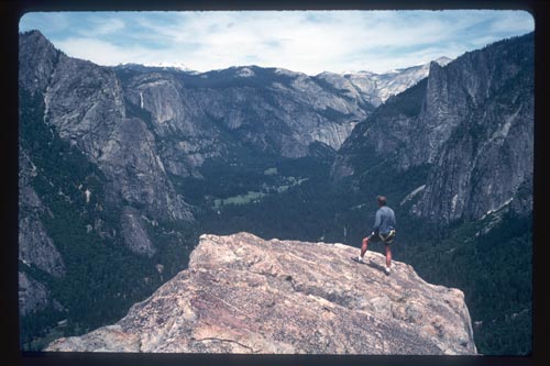 Photo of Higher Cathedral Spire - Regular Route , Yosemite Valley, California USA by RD Caughron. The view from the summit [yohsregl]