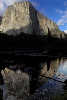 El Capitan reflected in the Merced River
