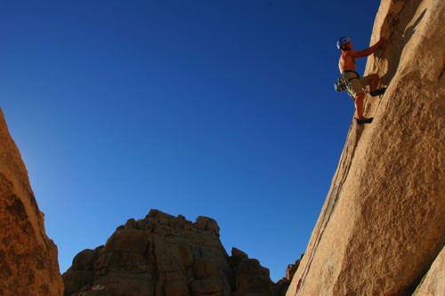 Chis Werner, unnamed 5.8 in Joshua Tree, Calif.