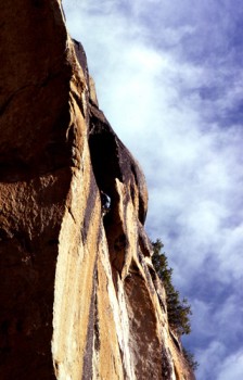 Warren Harding on the first ascent of The Menehune Wall 5.8, A3, Yosem...