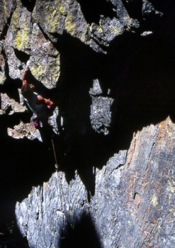 Jay Smith on the first ascent of "Metallica" 5.11b. Shakespear Rock, L...
