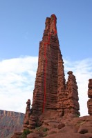 Fisher Towers, The Titan - Finger of Fate 5.8 C3F - Desert Towers, Utah, USA. Click to Enlarge
