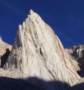 Incredible Hulk - Red Dihedral 5.10b - High Sierra, California USA. Click for details.