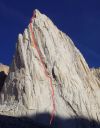 Incredible Hulk - Sun Spot Dihedral 5.11b - High Sierra, California USA. Click for details.