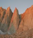 Keeler Needle - Harding Route 5.10c - High Sierra, California USA. Click for details.