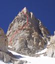 Matterhorn Peak - North Arete 5.7 - High Sierra, California USA. Click for details.