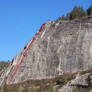 Lover's Leap, East Wall - Haystack 5.8 - Lake Tahoe, California, USA. Click to Enlarge