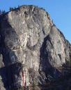 Lover's Leap, Main Wall - Tombstone Terror 5.10c - Lake Tahoe, California, USA. Click for details.