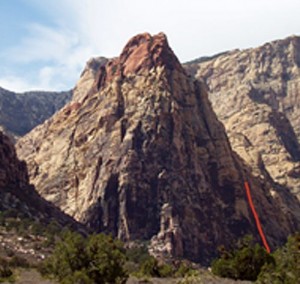 Mescalito North - Dark Shadows 5.8 - Red Rocks, Nevada USA. Click to Enlarge