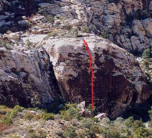 Ragged Edges Wall - Ragged Edges 5.8 - Red Rocks, Nevada USA. Click to Enlarge