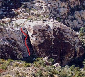 Ragged Edges Wall - Tonto 5.5 - Red Rocks, Nevada USA. Click to Enlarge