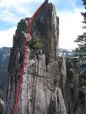 Phantom Spires, Upper Spire - North Ridge 5.6 - Lake Tahoe, California, USA. Click for details.