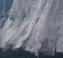 Glacier Point Apron - Chouinard Crack 5.8 - Yosemite Valley, California USA. Click for details.