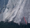 Glacier Point Apron - Monday Morning Slab, Right 5.4 - Yosemite Valley, California USA. Click for details.