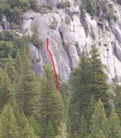 Knob Hill - Just for Starters 5.10a - Yosemite Valley, California USA. Click to Enlarge