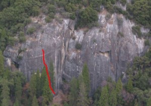 New Diversions Cliff - New Deviations 5.9 - Yosemite Valley, California USA. Click to Enlarge