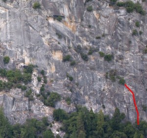 Pat and Jack Pinnacle - Golden Needles 5.8 - Yosemite Valley, California USA. Click to Enlarge