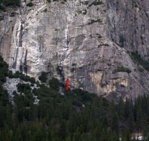 Schultz's Ridge - Hooter Alert 5.10c - Yosemite Valley, California USA. Click to Enlarge