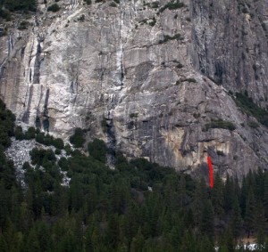 Schultz's Ridge - Just Do Me 5.10d - Yosemite Valley, California USA. Click to Enlarge
