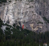 Schultz's Ridge - Proud Snapper 5.10b - Yosemite Valley, California USA. Click to Enlarge