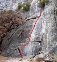 Swan Slab - Grant's Crack 5.9 - Yosemite Valley, California USA. Click to Enlarge