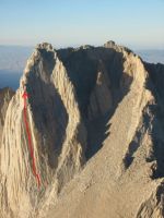 Mt. Russell - Star Trekin 5.10c - High Sierra, California USA. Click to Enlarge