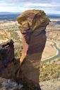 Monkey Face - Pioneer Route II 5.7 C1 - Smith Rocks, Oregon, USA. Click for details.