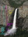 Bridalveil Falls - Bridalveil East, Aqua Variation 5.8 - Yosemite Valley, California USA. Click for details.