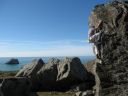 Goat Rock - Pelican Arete 5.10a - Bay Area, California USA. Click for details.