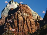 Mt. Spry - South Ridge III 5.9+R - Zion National Park, Utah, USA. Click to Enlarge