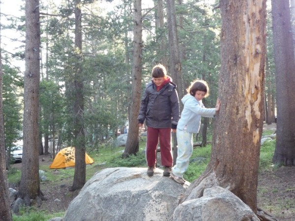 Morning hangout in Tuolumne Meadows campground