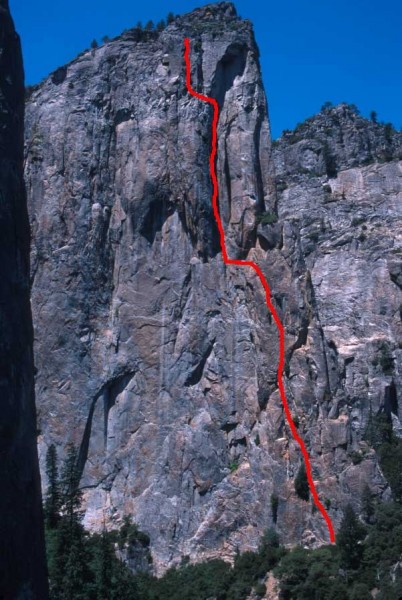 Northeast Buttress of Higher Cathedral is one of the best Grade IV cli...