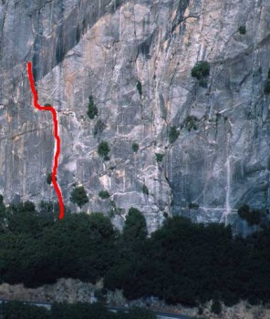 Reed's Pinnacle - Direct Route 5.10a - Yosemite Valley, California USA. Click to Enlarge
