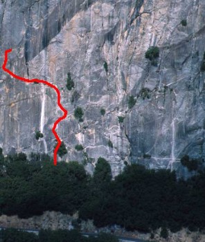 Reed's Pinnacle - Regular Route 5.9 - Yosemite Valley, California USA. Click to Enlarge