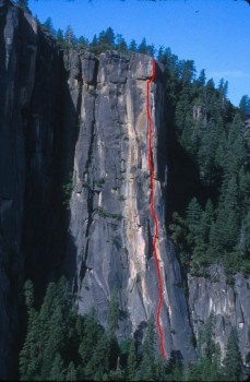 The Rostrum - North Face 5.11c - Yosemite Valley, California USA. Click to Enlarge