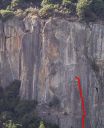 The Cookie Cliff - The Cookie, Right Side 5.9 - Yosemite Valley, California USA. Click for details.