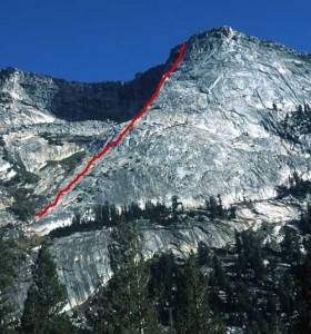 Tenaya Peak - Northwest Buttress 5.5 - Tuolumne Meadows, California USA. Click to Enlarge