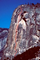Washington Column - Astroman 5.11c - Yosemite Valley, California USA. Click to Enlarge