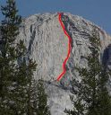 Mariuolumne Dome - Mmmm...Crackahol 5.9 or 5.10a - Tuolumne Meadows, California USA. Click for details.