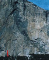 El Capitan - Pacific Ocean Wall Base 5.11b or C1 - Yosemite Valley, California USA. Click to Enlarge