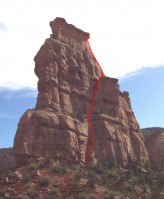 Independence Monument - Otto's Route 5.9 - Desert Towers, Utah, USA. Click to Enlarge