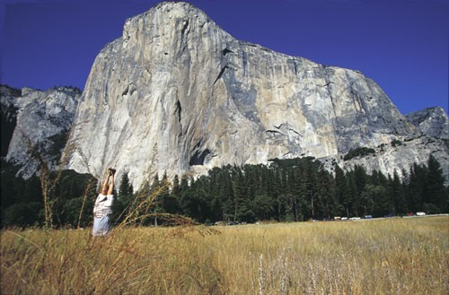 Erik Sloan alligning with El Cap via yoga.
