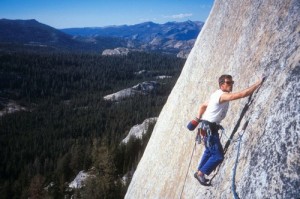 Mark Kroese on Cibolla &#40;5.10c&#41; in Tuolumne Meadows. This route...