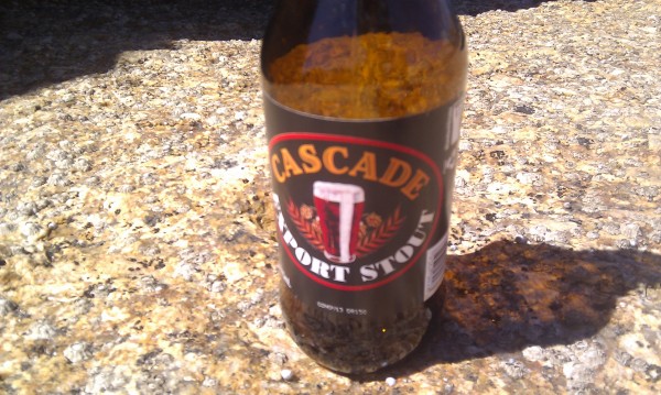 And now a break from our sponsor.  Cascade Export Stout. Black soupy c...