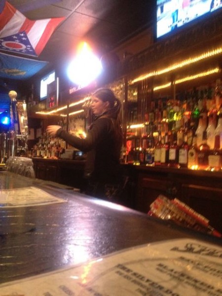 Kate, my new best friend at the bar