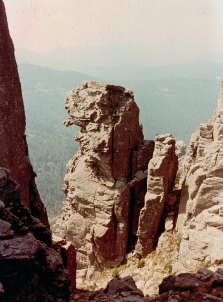 A wind eroded pinnacle in the Bavella