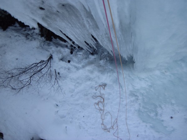 Almost done rappelling the Guinness Gully - 4/10/12