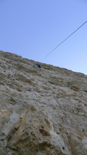 Its a steep route on good rock!
