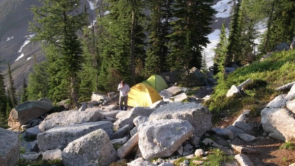 Our campsite at Boulder Camp