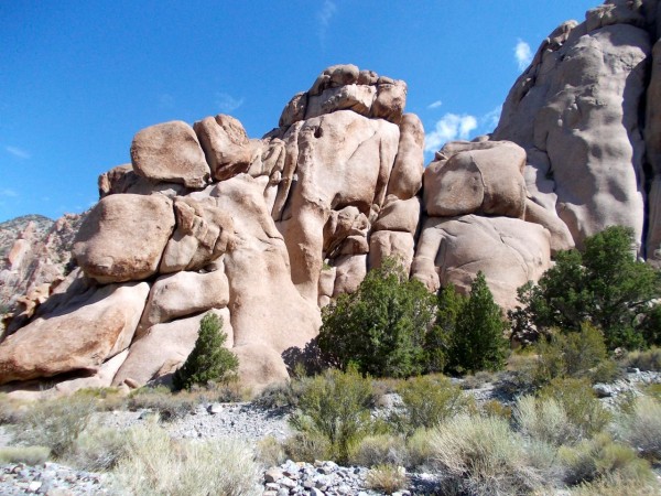 Granite crags next to camp.